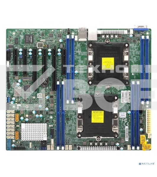 Серверная материнская плата Supermicro MBD-X11DPL-I-B, 2xLGA 3647, Intel C621, 8xDDR4, 10xSATA, 2xPCI-E 3.0 x16, 3xPCI-E 3.0 x8, 1xPCI-E 3.0 x4, 1xM.2, 2x1Gb LAN, 4xUSB 2.0, 3xUSB 3.2 Gen 1, 1xVGA, 1xCOM, 1xTPM, ATX