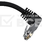 Патч-корд прямой 10.0m UTP кат.5e, черный, верхний угол, литой, ethernet high speed, RJ45, T568B, фото9