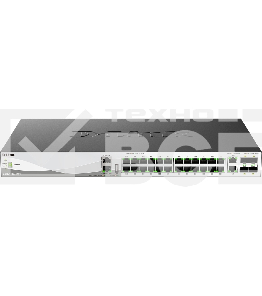 Коммутатор Multigigabit Managed L3 Stackable Switch 24x2.5GBase-T, 2x10GBase-T, 4х25GBase-X SFP28, Surge 6KV, CLI, 1000Base-T Management, RJ45 Console, USB, RPS, Dying Gasp
