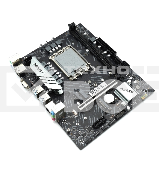 Материнская плата AFOX B760D4-MA5-V2, LGA 1700, Intel B760, 2xDDR4, 3xSATA, 1xM.2, 1xPCIe 4.0 x16, 1xPCIe x1, 1xMini PCIe, 1xHDMI, 1xD-Sub, 1x 1Gb LAN, 4xUSB-A 3.0, 2xUSB 2.0, 3x3.5 мм, 5.1, mATX