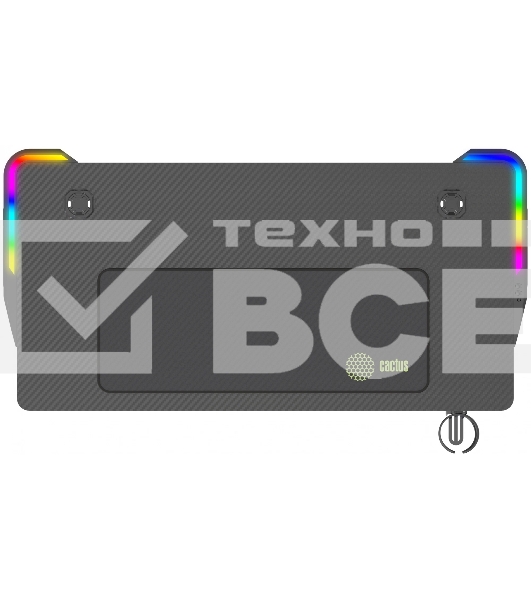 Стол игровой Cactus CS-GTZ-BK-RGB столешница ДСП, черный каркас черный