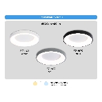 Потолочный светодиодный светильник Ambrella light FZ1402 GR серый IP20 48W 3000K-6500K D500*50 (ПДУ ИК), фото 1