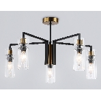 Люстра Ambrella light LH56113/5 BK/BS/CL черный/латунь/прозрачный E14*5 max 40W D605*350, фото8