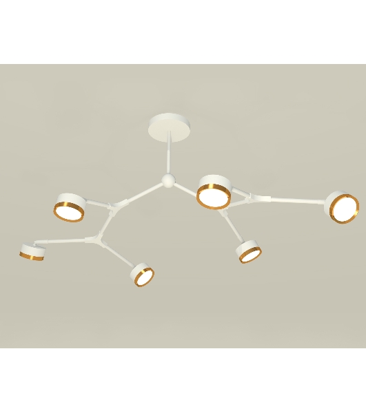 Светильник Ambrella light XB9055152/6 SWH/PYG белый песок/золото желтое полированное GX53 (C9055, N8124)