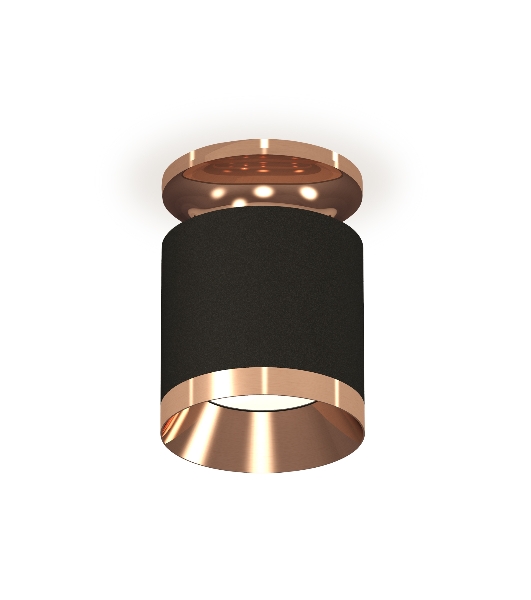 Светильник Ambrella Light XS7402121 SBK/PPG черный песок/золото розовое полированное MR16 GU5.3 (N7930, C7402, N7035)