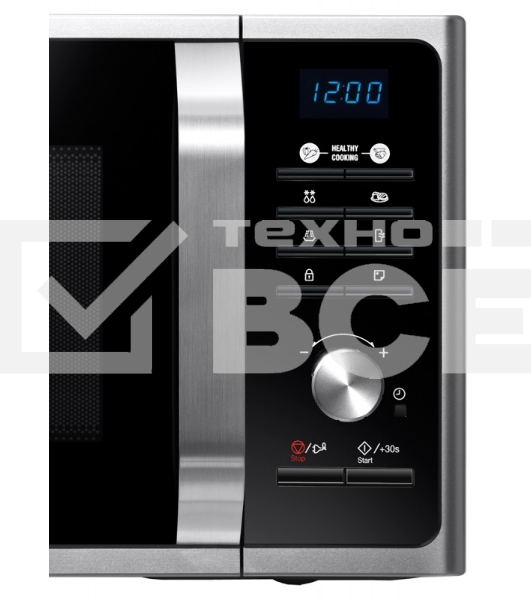 Микроволновая печь Samsung MS23F302TAS серебристый 23л 800Вт  кнопки, поворотный механизм