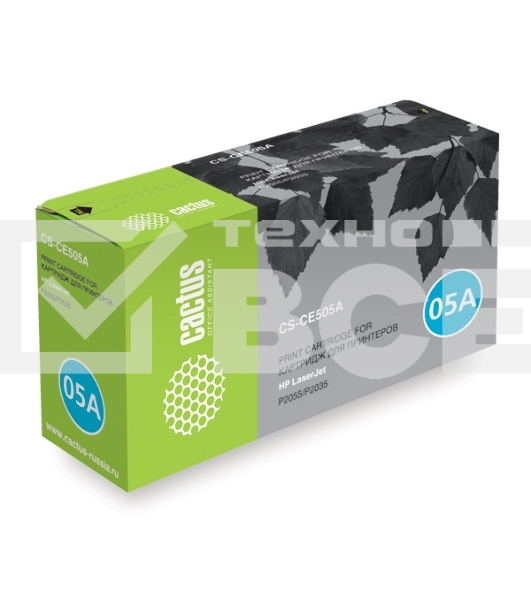 Картридж лазерный Cactus CS-CE505AS черный (2300 стр.) для HP LJ P2055/P2035