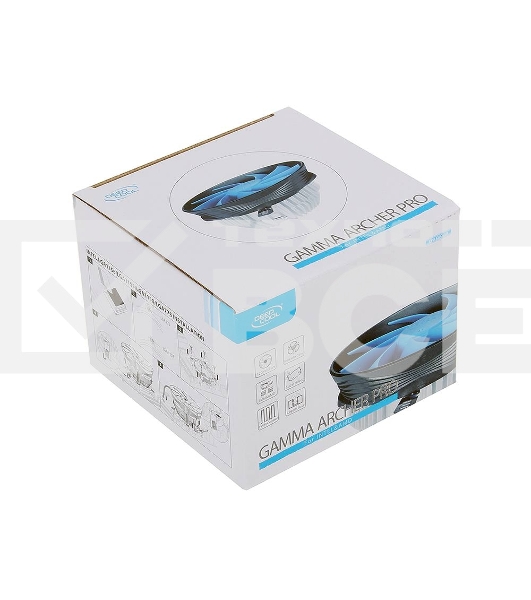 Кулер для процессора DEEPCOOL GAMMA ARCHER PRO синий, 120 мм, алюминий/медь, 1600 об/мин, 21 дБ, 4 pin, 110 Вт, 65.5 мм