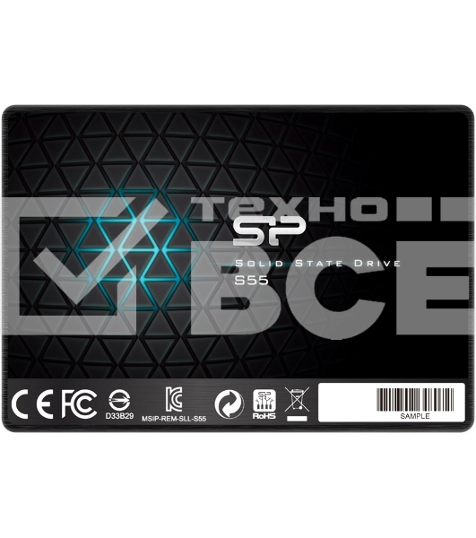 Накопитель SSD Silicon Power Slim S55, 120GB, SATA III, 2.5