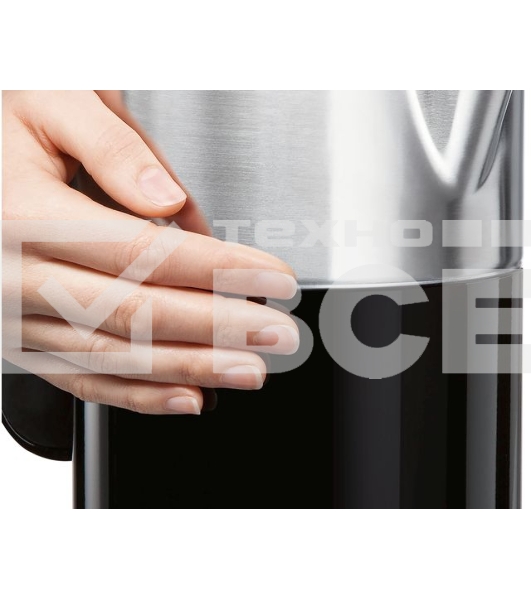 Чайник электрический Bosch TWK8613 1.5 л, 2400 Вт, черный/серебристый (корпус: нержавеющая сталь)