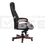 Кресло руководителя Бюрократ T-9923WALNUT/BLACK черный, кожа, крестовина дерево, фото20