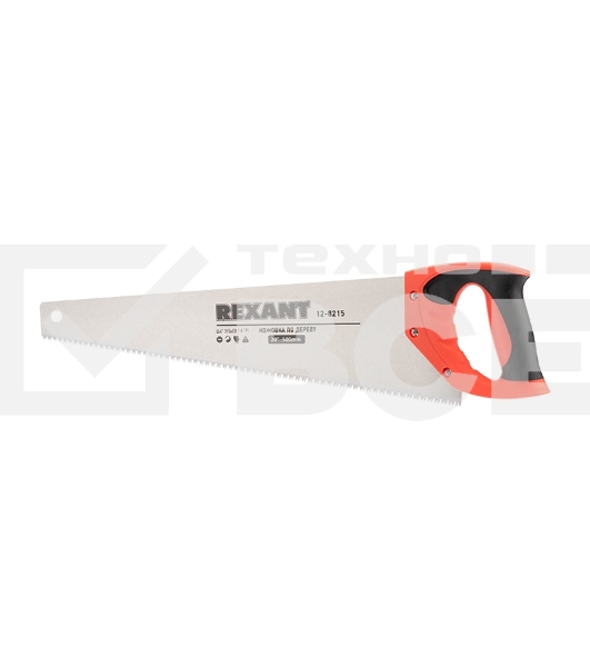 Ножовка по дереву Rexant «Зубец» 500 мм, 7-8 TPI, каленый зуб 2D, двухкомпонентная рукоятка