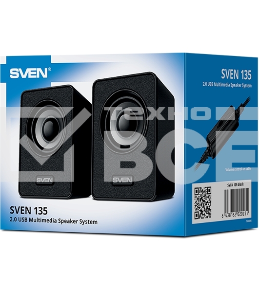 Акустическая система SVEN 135, черный (6 Вт, питание USB)
