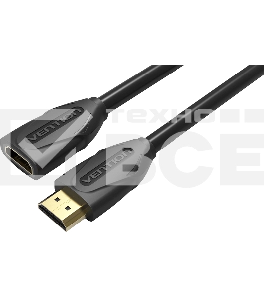 Кабель-удлинитель Vention HDMI High speed v1.4 with Ethernet 19F/19M - 5м Black Edition VAA-B06-B500