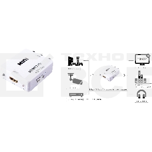 Мультимедиа professional конвертер Greenconnect HDMI -> AV серия Greenline GL-v126 Greenconnect Мультимедиа professional конвертер HDMI -> AV серия Greenline GL-v126