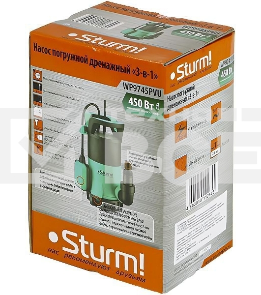 Насос дренажный Sturm! WP9745PVU 450Вт 12000л/час