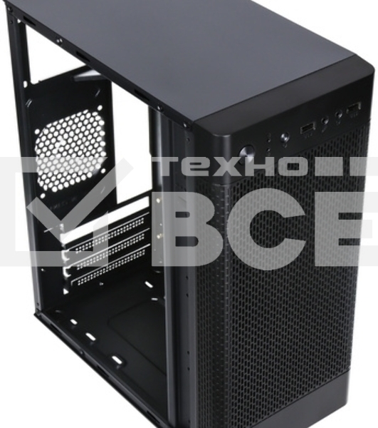 Компьютерный корпус Accord Q03B черный без БП mATX 2xUSB3.0 audio