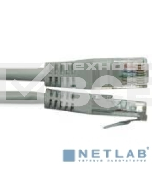 Коммутационный шнур NEOMAX (NM13601-015) UTP 1.5м, гибкий, cat.6, серый, многожильный