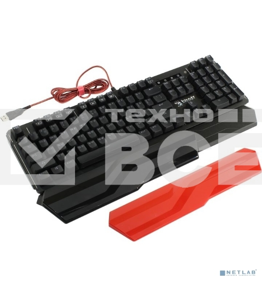 Клавиатура A4 B975 механическая черный USB Gamer LED (подставка для запястий)