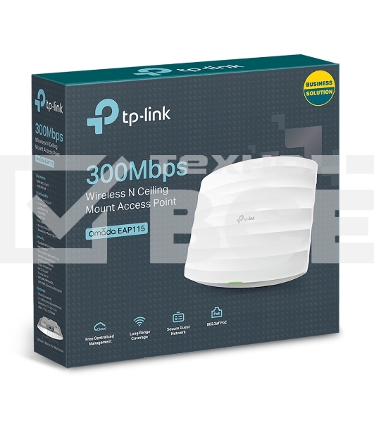 Точка доступа 300Mbps Wireless N Ceiling Mount Access Point, Qua EUplug