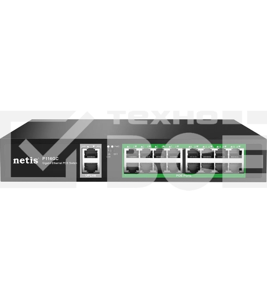 Коммутатор 16PORT 10/100M 16POE+2XGE+SFP P116GC NETIS
