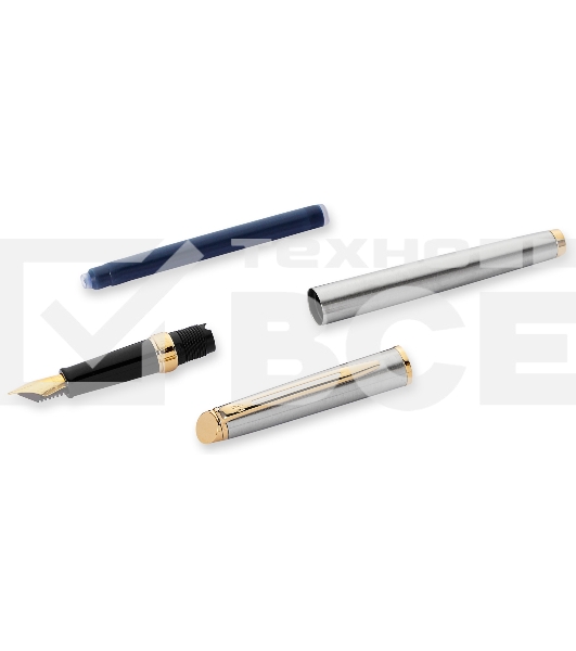 Ручка перьевая Waterman Hemisphere (CWS0920310) Steel GT F сталь нержавеющая/позолота подар.кор.