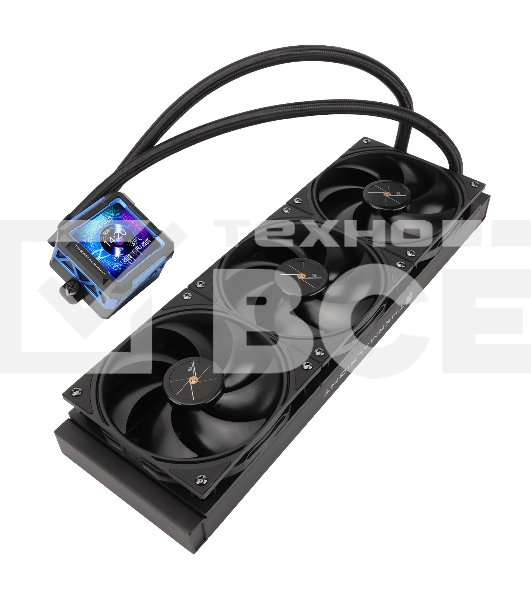 Водяное охлаждение для процессора Thermalright Frozen Warframe Pro 360 черный (360mm / Fans: 3x120mm, 70.84CFM, 29.8dBA, 2000RPM/ Pump height 60mm, 23dBA, 3000RPM, Rad thickness 27mm/ S: 1200, 1700, 1851, 2011, 2066, 115X, AM4, AM5)
