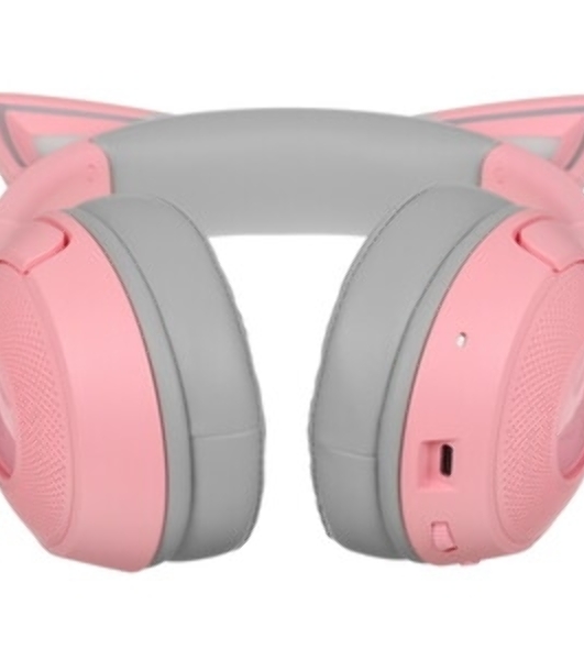 Беспроводные наушники Razer Kraken Kitty V2 BT Quartz Edition розовый, охватывающие, Bluetooth, RGB-подсветка (ушки), до 40 ч
