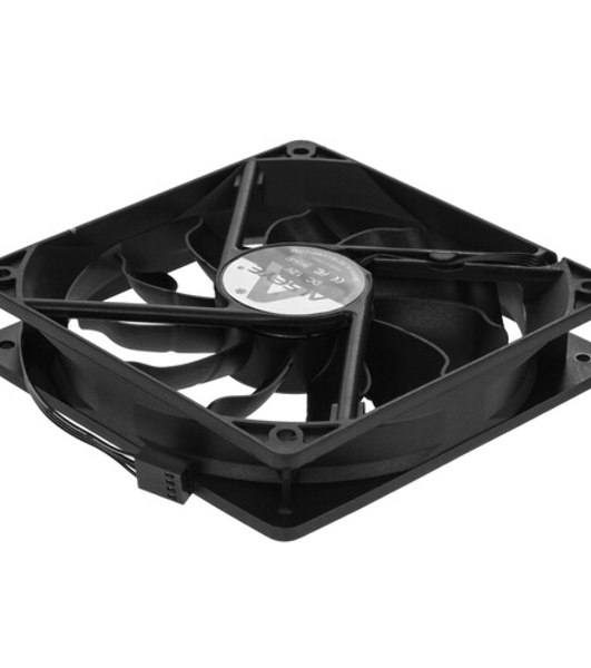 Вентилятор для корпуса Alseye S120-F черный, 120 мм, 1700 об/мин, 33.8 дБ, 4 pin