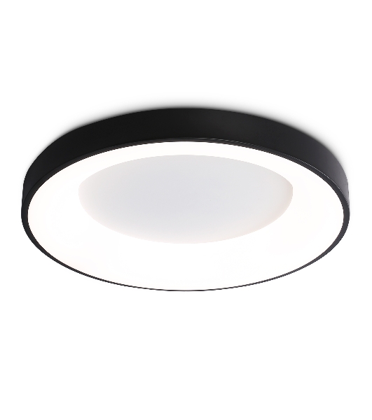 Потолочный светодиодный светильник Ambrella light FZ1403 BK черный IP20 48W 3000K-6500K D500*50 (ПДУ ИК)
