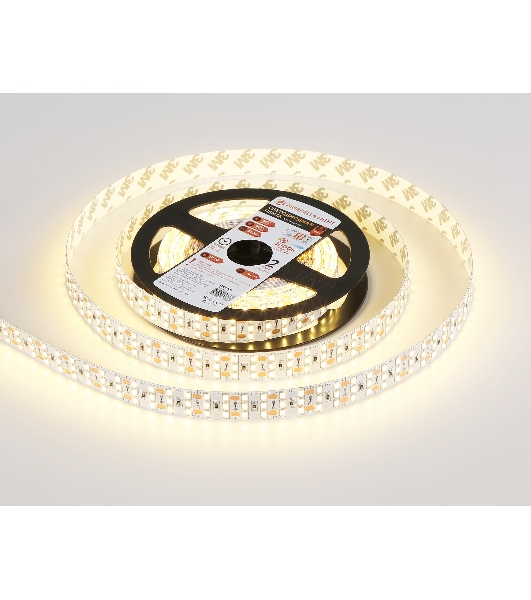Светодиодная лента Ambrella light GS3901 2835 324Led/ 26W m/ 24V IP20 3000K/ 5000*18*1.2mm (2 конт.)
