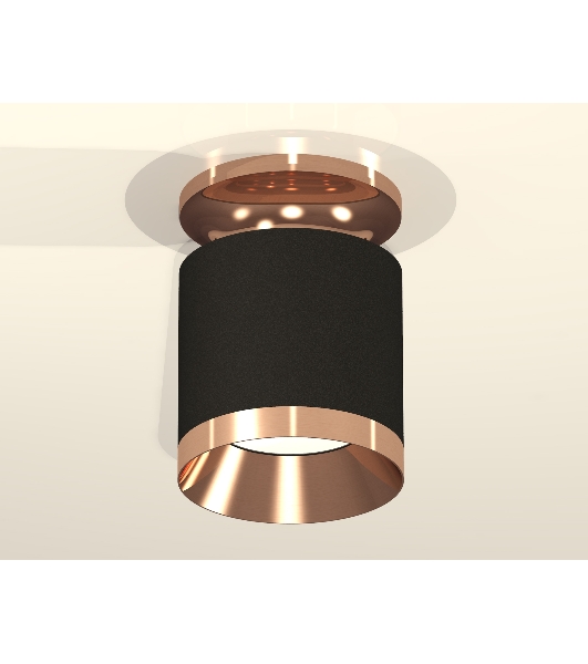 Светильник Ambrella Light XS7402121 SBK/PPG черный песок/золото розовое полированное MR16 GU5.3 (N7930, C7402, N7035)