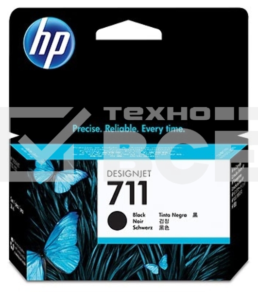Картридж струйный HP №711 CZ129A черный для HP DJ T120/T520 (38мл)