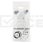 Кабель телевизионный Cablexpert CCV-515-W, Coaxial M/F, белый, 1.8м, фото7