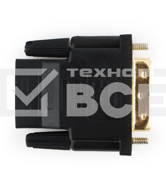 Переходник Cablexpert HDMI-DVI 19F/19M золотые разъемы, пакет, черный (A-HDMI-DVI-2)