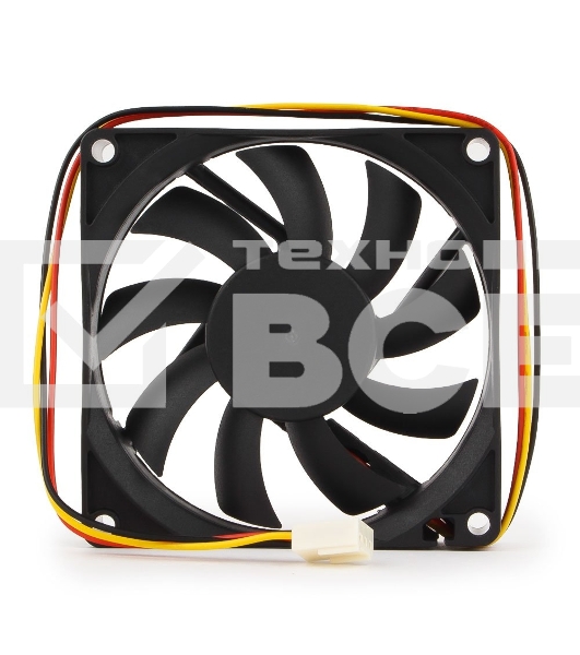 Вентилятор для корпуса Gembird D8015SM-3 черный, 80 мм, 2600 об/мин, 27 дБ, 3 pin