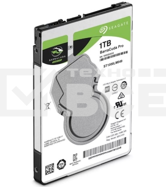 Жесткий диск Seagate HDD Mobile Barracuda25 Guardian (2.5'/ 1TB/ SATA 6Gb/s/ rmp 7200)