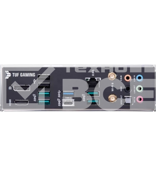Материнская плата ASUS TUF GAMING B660M-PLUS WIFI, LGA 1700, Intel B660, 4xDDR5, 4xSATA, 2xM.2, 1xPCIe 5.0 x16, 1xPCIe 3.0 x4, 1xPCIe x1, 1xDP, 1xHDMI, 1x 2.5Gb LAN, 4xUSB-A 3.2 Gen 2, 1xUSB-A 3.2 Gen 1, 2xUSB 2.0, 1xUSB-C 3.2 Gen 2x2, 5x3.5 мм, 7.1, mATX