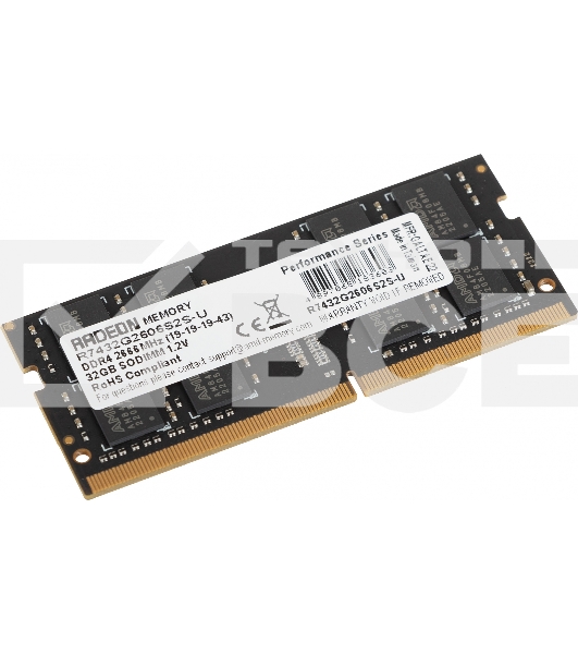 Оперативная память AMD Radeon R7, 32GB, DDR4, 2666MHz, CL19, SO-DIMM