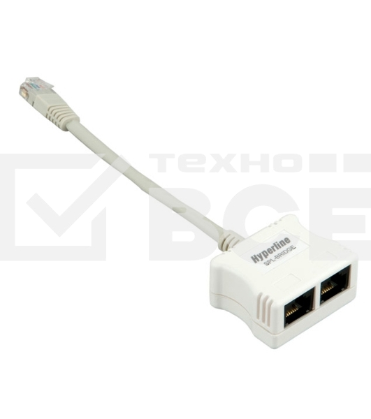 Розетки Hyperline SPL-YT4-E2-E2 Разветвитель 4Pr.T568A/T568B -) 2 x 2Pr.10BASE-T