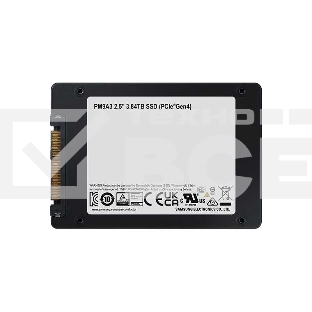 Накопитель SSD Samsung Enterprise, 3.84Tb, PCIe 3.1 x4, 2.5