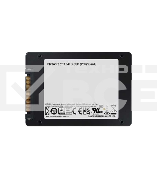 Накопитель SSD Samsung Enterprise, 3.84Tb, PCIe 3.1 x4, 2.5