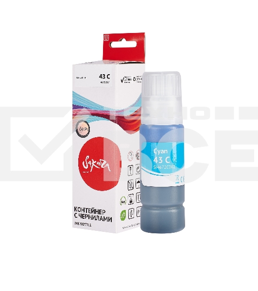 Чернила Sakura 4672C001 для Canon, голубой, 3800 к., 60 мл.