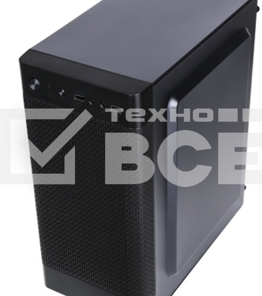 Компьютерный корпус Accord Q03B черный без БП mATX 2xUSB3.0 audio