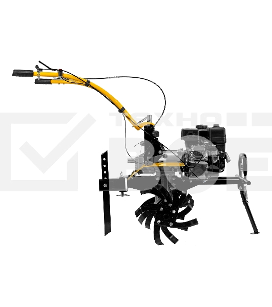 Мотоблок Denzel DPT-370X, 7 л.с., диск.сцеп, шир 90 см, глуб 35 см, фрез 3х4, ВОМ, передачи 3В/1Н