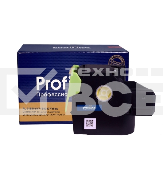 Картридж лазерный PL-71B50Y0/71B0040 для принтеров Lexmark LaserPrinter CS317/CS417/CS517/CX317/CX417/CX517 Yellow 2300 копий ProfiLine