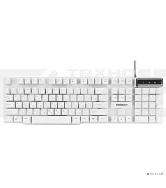 Клавиатура Гарнизон GK-200, USB, белый, механизированные клавиши