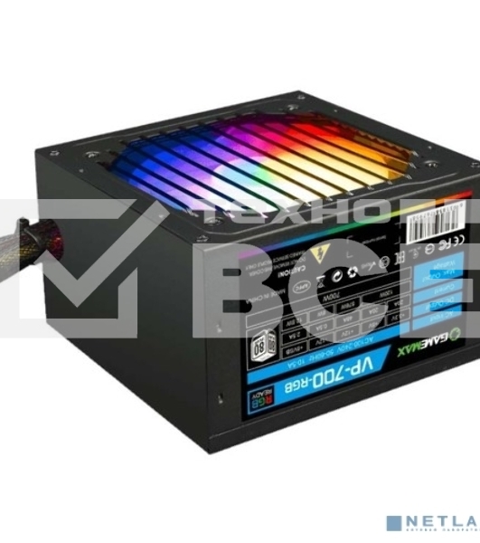 Блок питания GameMax VP-700-RGb, 700Вт, 80 PLUS Bronze, 120мм, черный