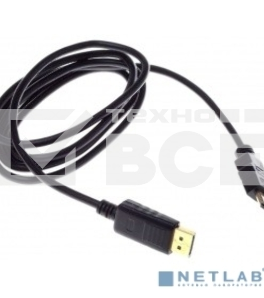 Кабель аудио-видео Buro HDMI (m)/DisplayPort (m) 1.8м. феррит.кольца Позолоченные контакты черный (BHP RET HDMI_DPP18)