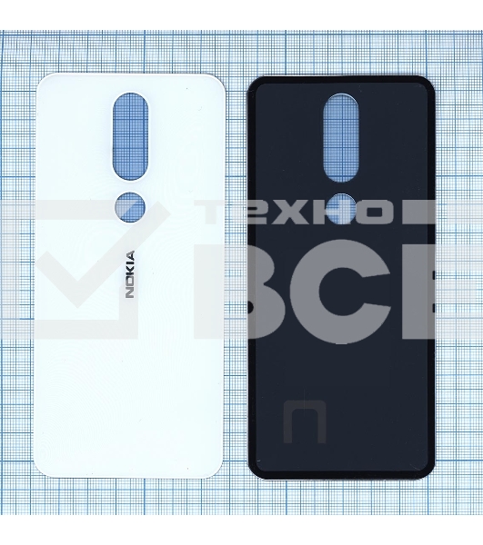 Задняя крышка для Nokia 6.1 Plus белый